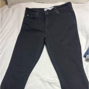 Womens 12 Levi Strauss black super skinny jeans highrise